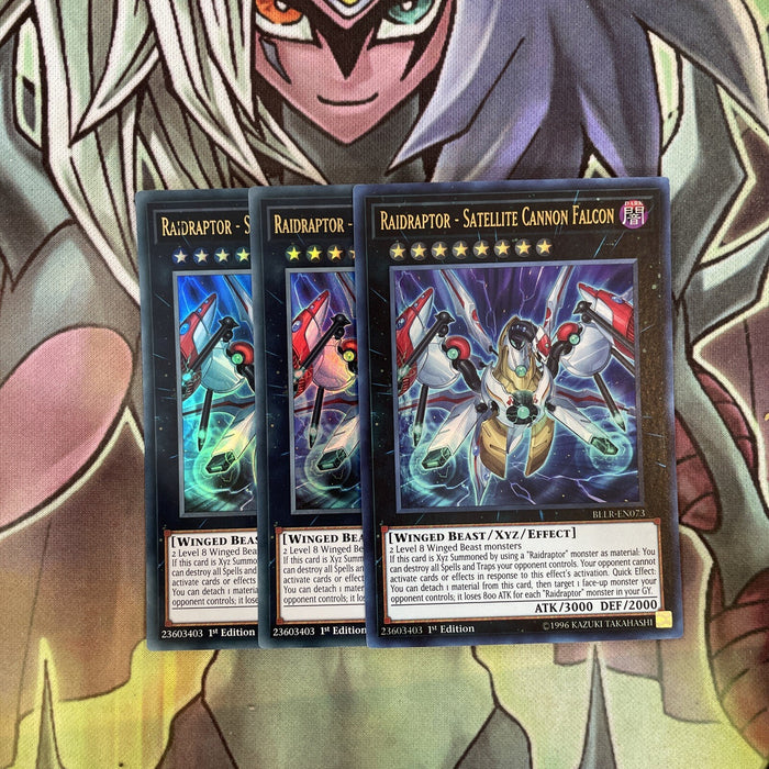 BLLR-EN073 x3 Raidraptor - Satellite Cannon Falcon Ultra Excellent Cond Yugioh
