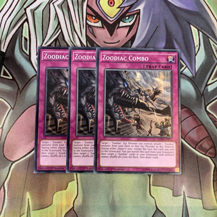 RATE-EN071 x3 Zoodiac Combo Common Excellent Condition Yugioh