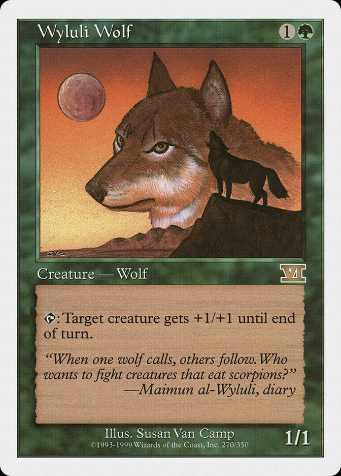 Wyluli Wlf - Sixth Edition Excellent Magic MTG