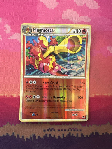 Pokemon Card Magmortar Unleashed Reverse Holo Rare 2/95 Near Mint