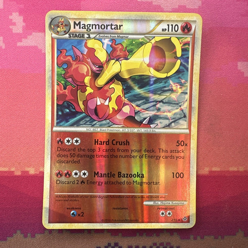 Pokemon Card Magmortar Unleashed Reverse Holo Rare 2/95 Near Mint