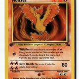 Pokemon Card Moltres (27) 1st Edition LP Fossil 27/62