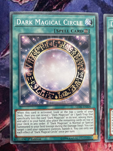 LED6-EN009 Dark Magical Circle Common Mint Condition x3 Yugioh (back)