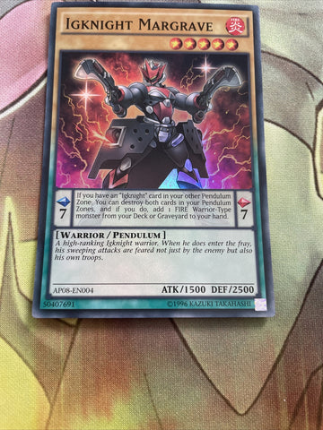 AP08-EN004 Igknight Margrave - Super Rare - Unlimited Edition Yugioh (back)