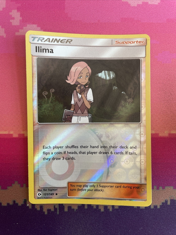Pokemon Card Llima Sun & Moon Reverse Holo Uncommon 121/149 NM