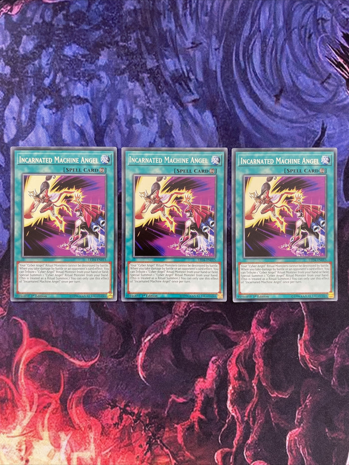LED4-EN015 x3 Incarnated Machine Angel Rare Mint Condition Yugioh