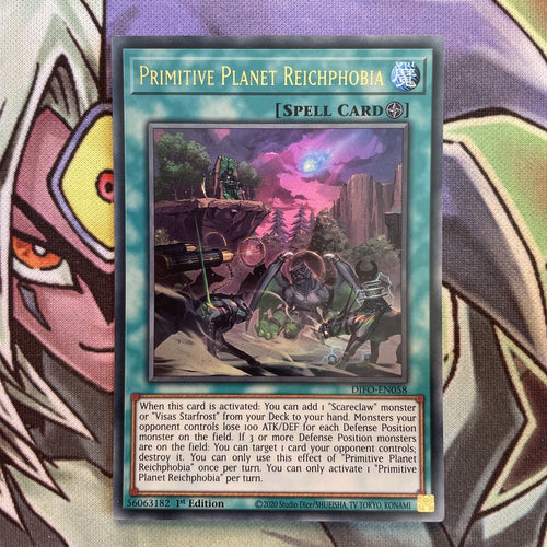 DIFO-EN058 Primitive Planet Reichphobia Ultra Rare 1st Edition NM Yugioh Card