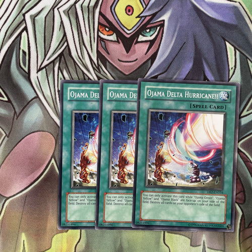 DR2-EN034 x3 Ojama Delta Hurricane!! Common Excellent Condition Yugioh