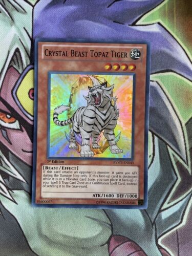 RYMP-EN043 Crystal Besat Topaz Tiger Super Rare 1st Edition NM Yugioh Card