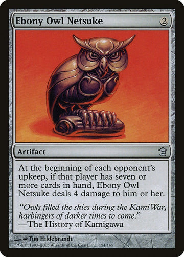 Ebony Owl Netsuke Saviors Of Kamigawa Excellent Magic MTG