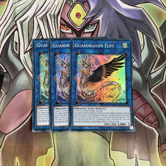 SAST-EN051 x3 Guardragon Elpy Super Rare Excellent Conditon Yugioh