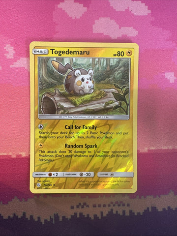 Pokemon Card Togedemaru Cosmic Eclipse Reverse Holo 73/236 Near Mint