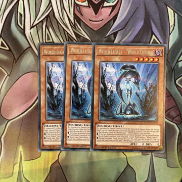 COTD-EN023 x3 World Legacy - "World Chalice" Rare Excellent Condition Yugioh