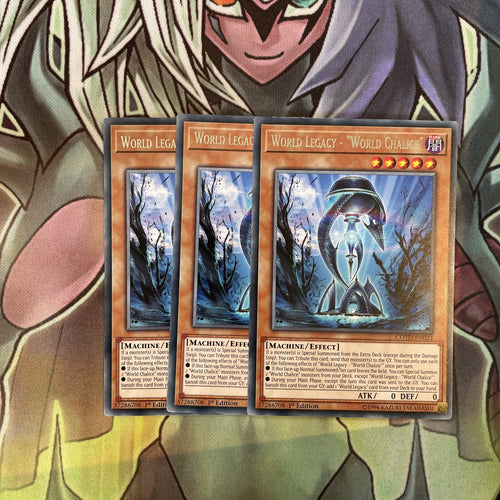 COTD-EN023 x3 World Legacy - "World Chalice" Rare Excellent Condition Yugioh