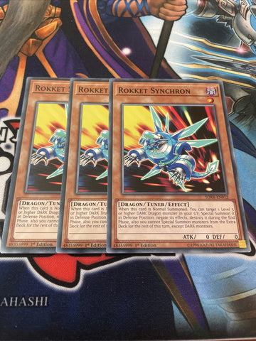 SDRR-EN012 Rokket Synchron 1st Edition Mint YuGiOh Card (back)