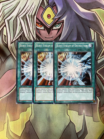 SDBE-EN021 x3 Burst Stream of Destruction Common Excellent Condition Yugioh