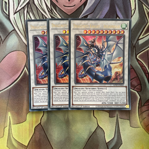 GFTP-EN043 x3 Dragunity Knight - Areadbhair Ultra Rare Excellent Yugioh