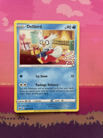 Pokemon Card Delibird Advent Calendar Holo Snowflake 032/198 Near Mint