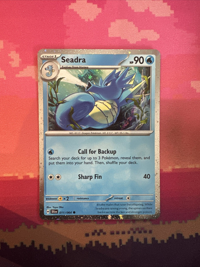 Pokemon Card Seadra Shrouded Fable Cosmo Holo 011/064 NM