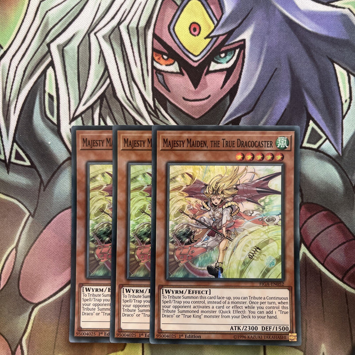 FIGA-EN052 x3 Majesty Maiden, the True Dracocaster Super Excellent Yugioh
