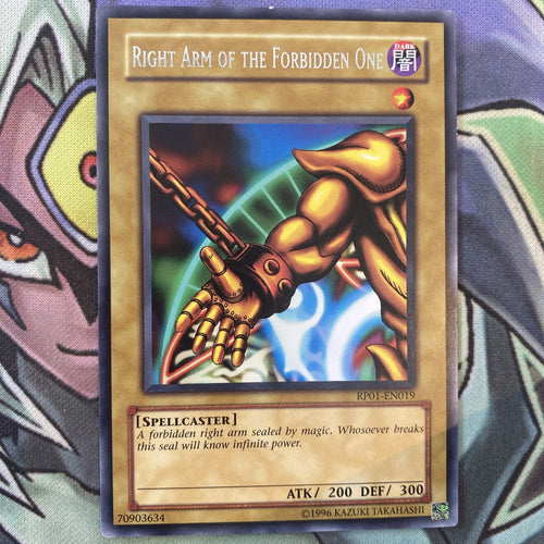 RP01-EN019 Right Arm Of The Forbidden One - Rare - NM Yugioh Card