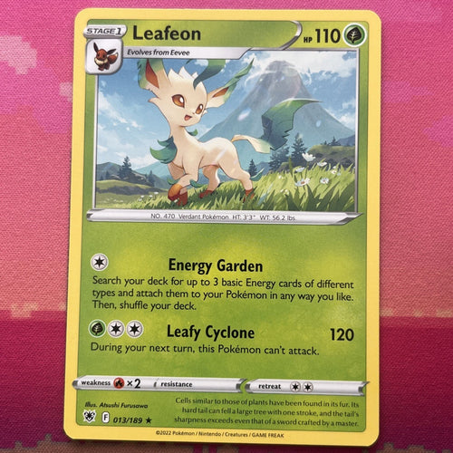 Pokemon Card Leafeon Astral Radiance Rare 013/189 Near Mint