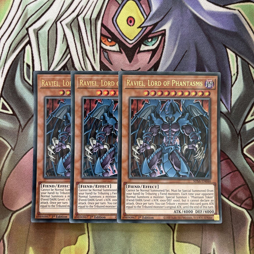 SDSA-EN044 x3 Raviel, Lord of Phantasms Ultra Rare Excellent Condition Yugioh