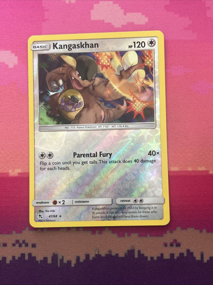 Pokemon Card Kangaskhan Hidden Fates Reverse Holo Rare 47/68 Near Mint