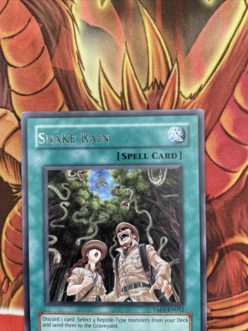 TAEV-EN052 Yugioh! Snake Rain 1st Edition Rare (back)