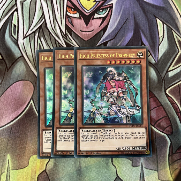 DUPO-EN081 x3 High Priestess of Prophecy Ultra Rare Excellent Condition Yugioh