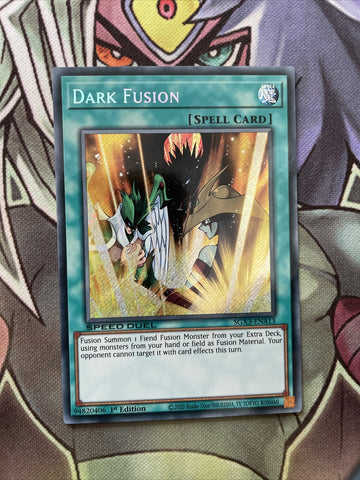 SGX3-ENA13 Dark Fusion Secret Rare 1st Edition NM Yugioh Card
