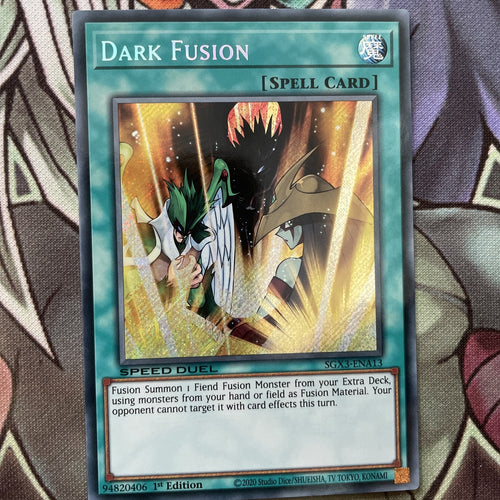 SGX3-ENA13 Dark Fusion Secret Rare 1st Edition NM Yugioh Card