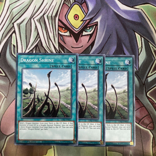 LDS2-EN022 x3 Dragon Shrine Common Excellent Condition Yugioh