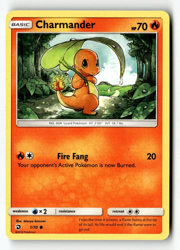Pokemon Card Charmander LP Dragon Majesty 1/70