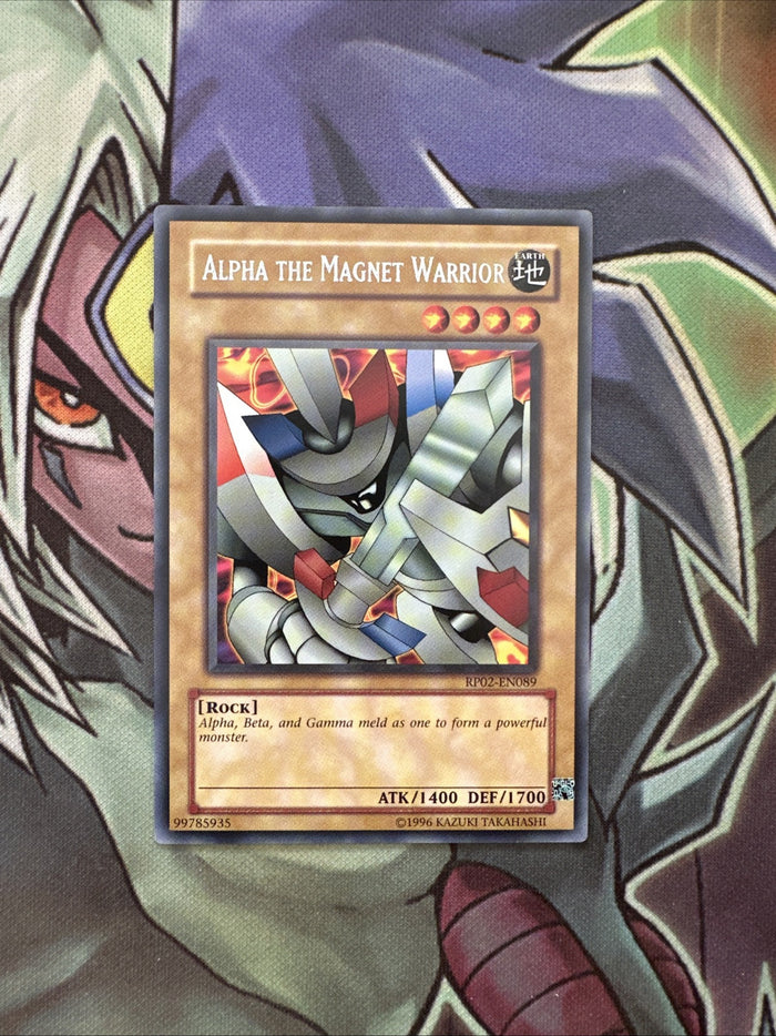 RP02-EN089 Alpha The Magnet Warrior MISPRINT ANUBIS Unl Edition NM Yugioh Card