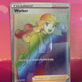 Pokemon Card Worker 209/195 Secret Rare Silver Tempest Near Mint