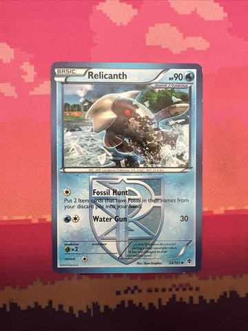 Pokemon Card Relicanth Plasma Blast Uncommon 24/101 Near Mint