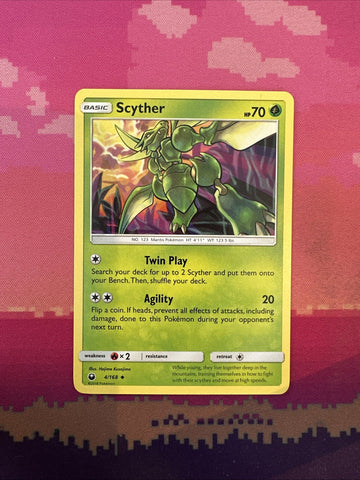 Pokemon Card Scyther Celestial Storm Rare 4/168  Near Mint