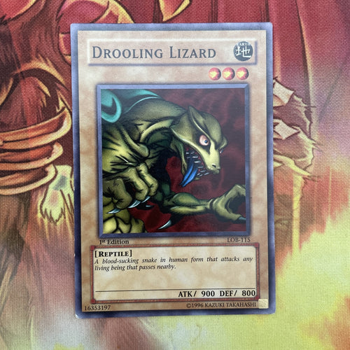 LOB-115 Yugioh DROOLING LIZARD 1st Edition
