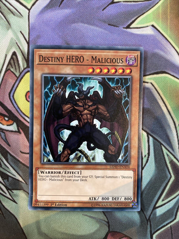 LEHD-ENA04 Destiny Hero - Malicious Common 1st Edition NM Yugioh Card