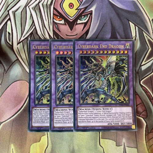 SDCS-EN044 x3 Cyberdark End Dragon Ultra Rare Excellent Condition Yugioh