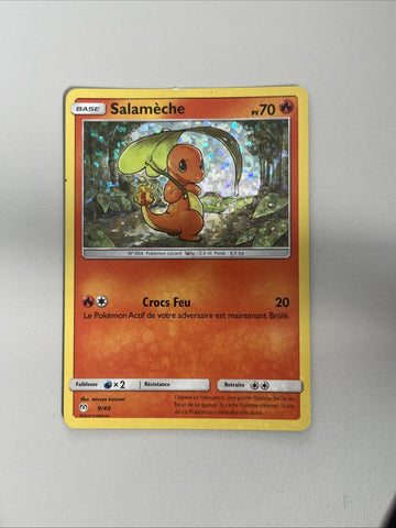 Pokemon Card Charmander McDonald's 2019 Holo FRENCH 9/40 Moderately Played