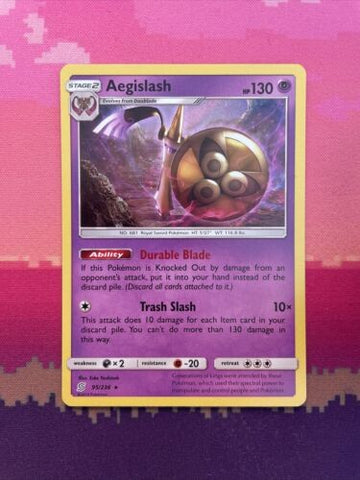 Pokemon Card Aegislash Unified Minds Holo Rare 95/236 Near Mint