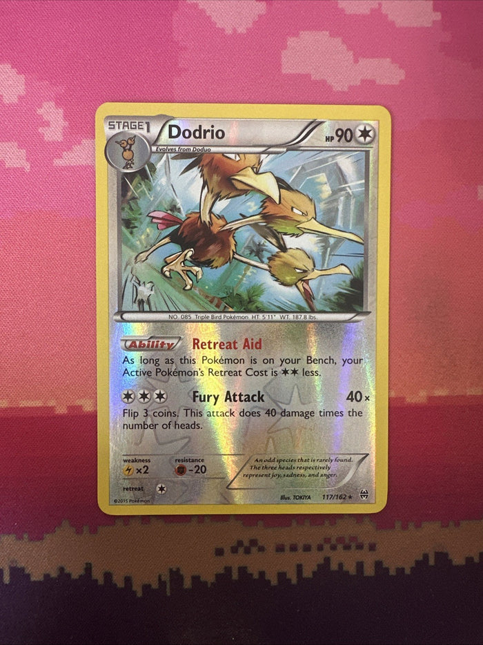 Pokemon Card Dodrio Breakthrough Reverse Holo Rare 117/162 Near Mint