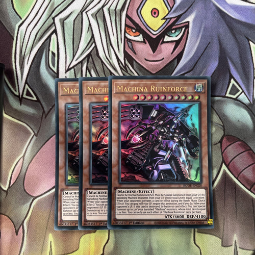 BODE-EN028 x3 Machina Ruinforce Ultra Rare Excellent Condition Yugioh