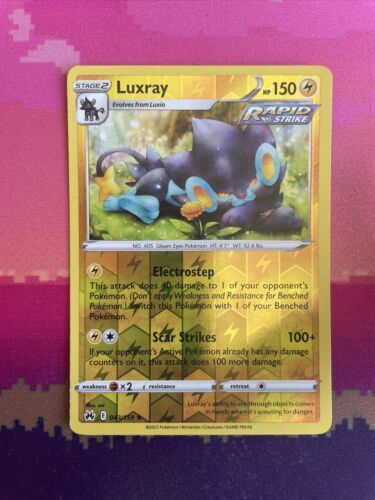 Pokemon Card Luxray Crown Zenith Reverse Holo Rare 043/159 Near Mint