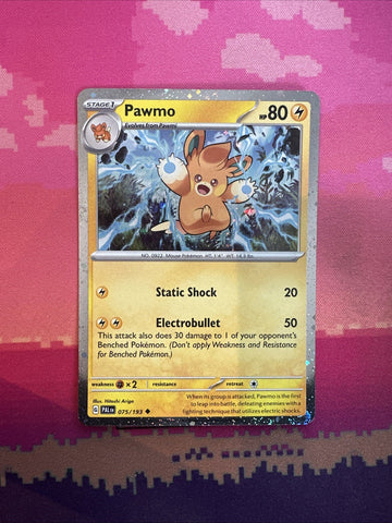 Pokemon Card Pawmo Paldea Evolved Cosmo Holo 075/193 NM