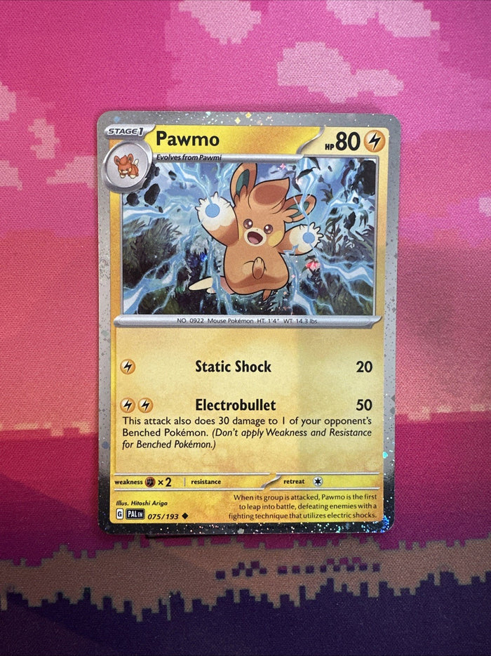 Pokemon Card Pawmo Paldea Evolved Cosmo Holo 075/193 NM