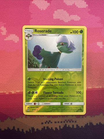 Pokemon Card Roserade Ultra Prism Reverse Holo Rare 5/156 Near Mint