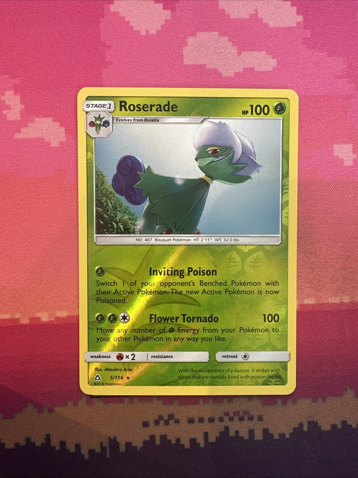 Pokemon Card Roserade Ultra Prism Reverse Holo Rare 5/156 Near Mint